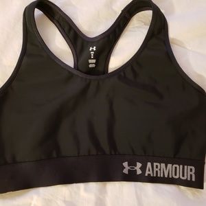 Under Armour Black Compression Sports Bra Medium